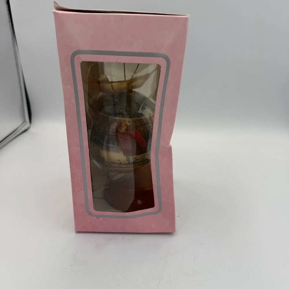 1997 Holiday Barbie 4 Inch Decoupage Ornament with Wooden Stand Matrix Vintage